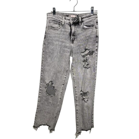 So High Rise Straight Jeans size 5 - Distressed/gray - Picture 1 of 5